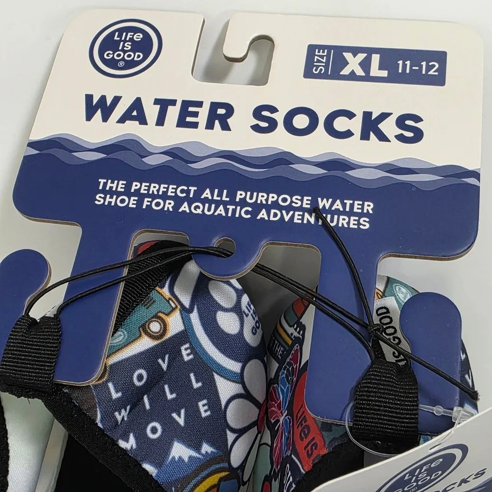 Life is Good Water Socks XL 11-12 Beach Pool Swim Shoes New